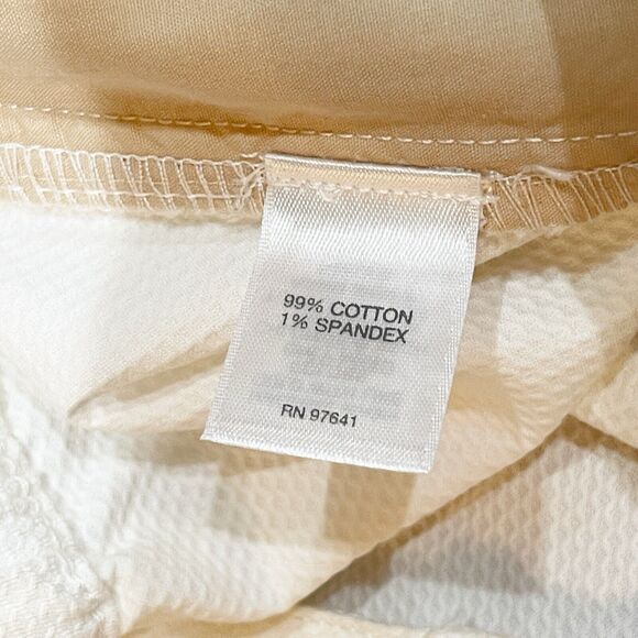 J Jill White Preppy Cropped Pants Womens Plus Size 26W Cotton Textured NEW W TAG - Picture 7 of 11